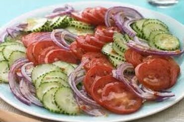 HEALTHY SALAD MAKING WITH TOMATO, ONION AND CUCUMBER street food