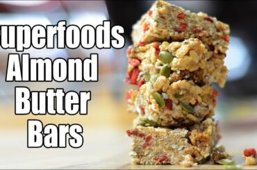 Meal Prep Recipe - Easy Healthy Snack Ideas : Superfoods Almond Butter Bars