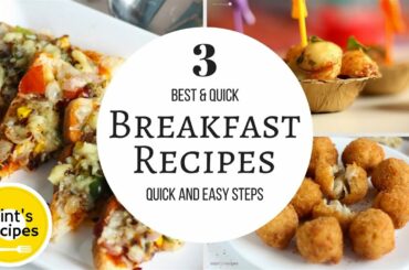 3 Breakfast Recipes In 5 Minutes Compilation | Evening Indian Snacks Recipes