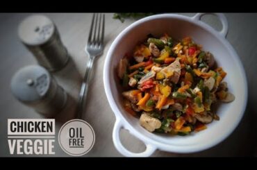 Healthy & tasty chicken recipe for weight loss | Oil free | vegetable chicken | jigna's kitchen
