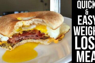 INSANE WEIGHT LOSS FRIENDLY BREAKFAST SANDWICH! (Under 350 Calories)
