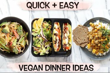BOMB VEGAN DINNER IDEAS (Quick + Easy in Under 15 Mins!)