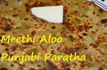 Meethi Aloo Sabzi ka Punjabi Paratha. Fenugreek Potato Flat Bread healthy recipe