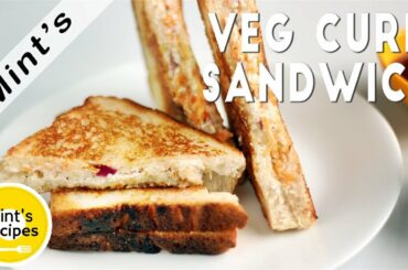 Veg Curd Sandwich Recipe - Dahi Sandwich | Indian Recipes | Mintsrecipes