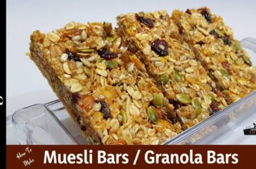 Muesli Bars - Healthy Crunchy Snack Recipe - Homemade Granola Bars