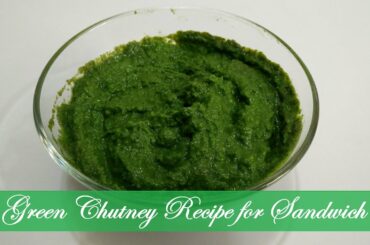 Green Chutney for Sandwich Recipe in Hindi By Cooking with Smita