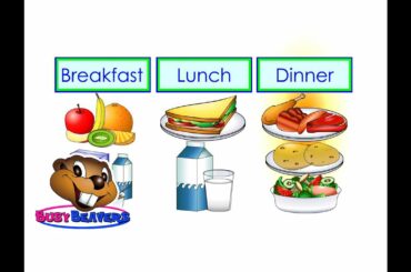 “Breakfast, Lunch, Dinner” (Level 2 English Lesson 16) CLIP - Kids Food, English Words, Meals