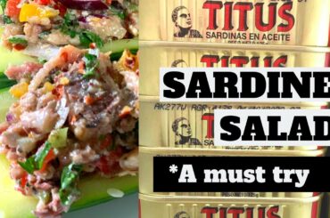 HOW TO PREPARE SALAD USING SARDINES | DELICIOUS AND LOW CARB SARDINE SALAD RECIPE