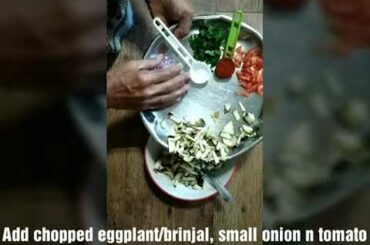 Eggplant side dish, baigan salad, brinjal healthy recipe to loose weight, Aubergine recipe