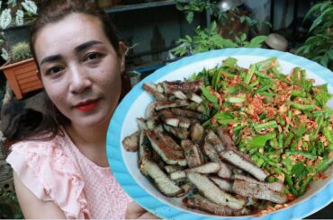 Cooking  Beef  with Long Bean Salad recipe – Cooking  in my village