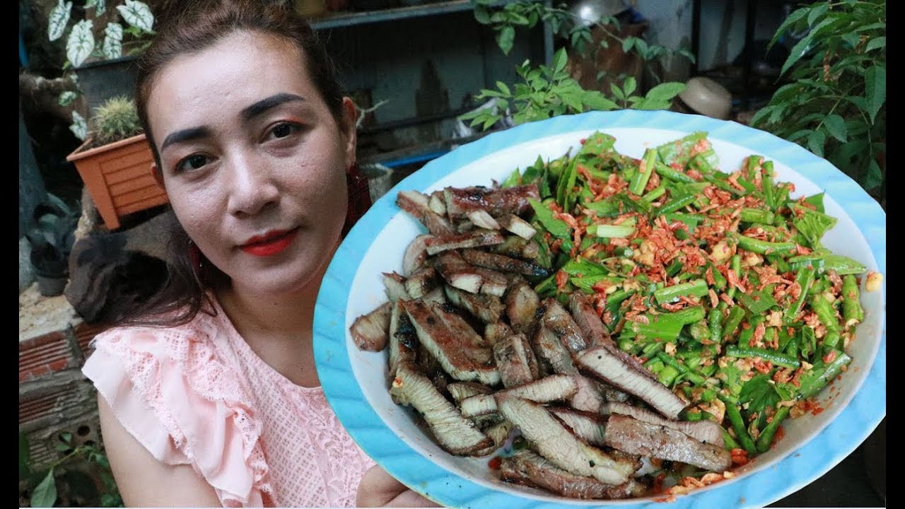 Cooking Beef with Long Bean Salad recipe – Cooking in my village Cooking Beef with Long Bean Salad recipe – Cooking in my village