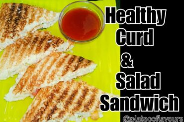 Curd and Salad Sandwich | Healthy Sandwich |Easy Sandwich Recipe|Diet Sandwich|Easy Breakfast recipe