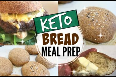 😱ULTIMATE KETO FAMILY MEAL PREP ● AMAZING YEAST BREAD BUNS PSYLLIUM HUSK, ALMOND FLOUR LOW CARB