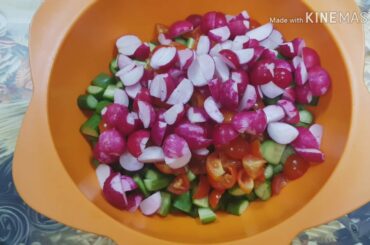 Fattoush salad ||? arabic salad recipe ||? healthysalad in three minutes||? 👩‍🍳🥗