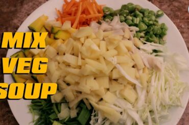 Quick and Easy Vegetable Soup Recipe | Mixed Vegetable Soup Recipe | Healthy Vegetarian Soup