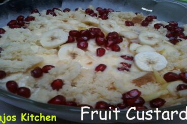 Fruit Custard recipe | Mixed fruit custard | Healthy Dessert Recipe | Fruit salad in custard