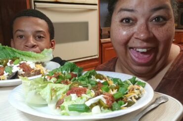 Taco Salad Recipe and Mukbang with Squee