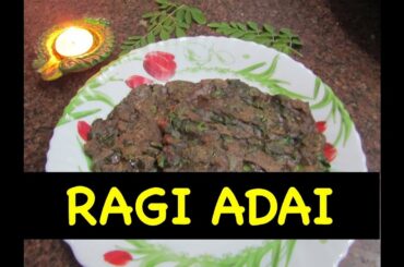 Healthy Ragi Adai | கேழ்வரகு முருங்கை கீரை அடை | Weightloss Ragi Recipe in Tamil