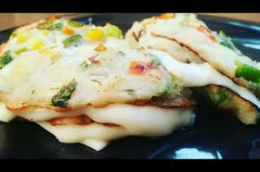 Sandwich Recipe in Hindi|Uthappam Cheesey suji poha sandwich Ready in 5 minute|healthy,tasty,n quick