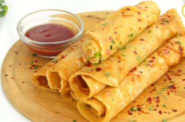 Spicy Vegetable Crepe Paratha Roll by Tiffin Box |  Easy Breakfast/ Snacks Recipe FOR KIDS