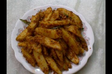 Potato Fry - Urulai Kizhangu Varuval - Side dish for Curd Rice By Healthy Food Kitchen