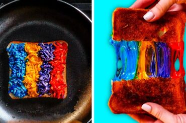 RAINBOW CHEESE SANDWICH RECIPE || Mouth-watering Cooking Hacks by 5-Minute Recipes
