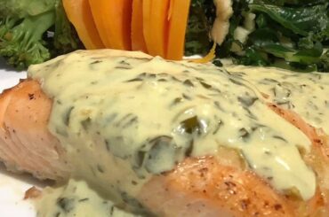 Salmon with 🍋 butter sauce  a delicious ,healthy and easy dinner for you and your guest