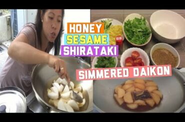SIMMERED DAIKON + HONEY SESAME SHIRATAKI SALAD NOODLES |SIMPLE AND HEALTHY FOOD