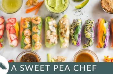 5 Healthy Spring Roll Recipes | A Sweet Pea Chef