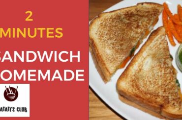 Bread Sandwich Recipe | Quick And Easy Sandwich| Veg Tawa Sandwich | 2Min Sandwich |