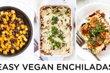 EASY VEGAN ENCHILADAS ‣‣ with black beans & butternut squash