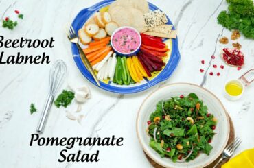 Beetroot Labneh | Beetroot Dip | Pomegranate Salad | Easy Healthy Recipes By Krishna Bhuptani