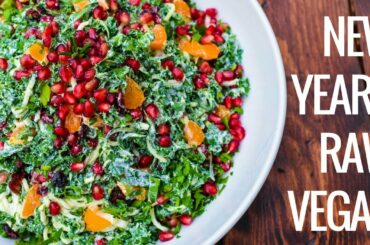 New Year's Recipe | Pomegranate Citrus Tahini Salad (Raw Vegan)