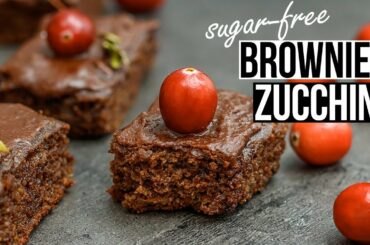 Zucchini Brownies Recipe | Healthy Squash Chocolate Cake | Sugar-Free | JustaFood
