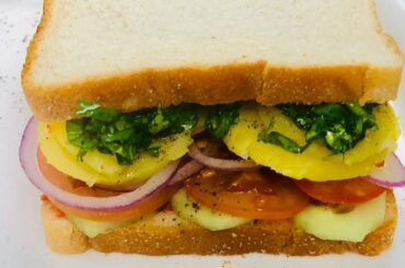 Healthy Potato & Veg Sandwich ساندویچ رژیمی Potato Veg Bread Sandwich