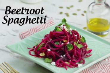 Beetroot Spaghetti Recipe | Beetroot Noodles Recipe | Easy Healthy Recipes By Krishna Bhuptani