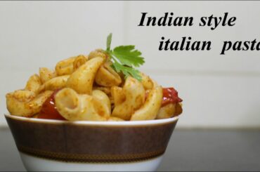 Indian style Italian pasta with fusion of flavors /healthy meal /tasty lunch recipe