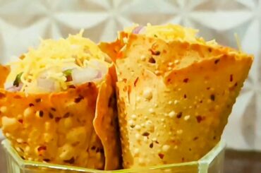 Healthy Evening Snacks Papad Cone recipe.....
