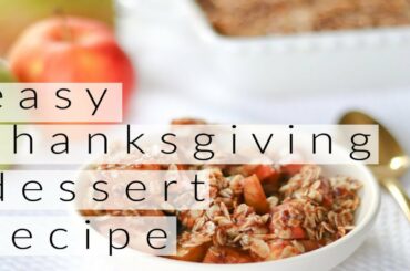 HEALTHY THANKSGIVING DESSERT | gluten free dairy free apple pear crumble |