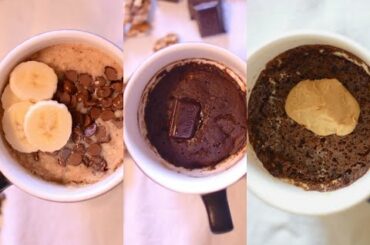 Eggless and Healthy Mug Cakes Recipe| 3 Microwave Mug Cake Recipes | 3 Delicious Flavors