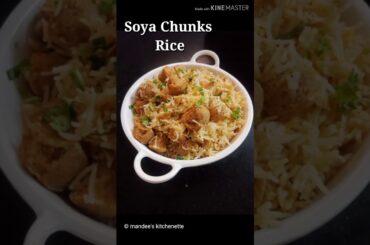 Soya Chunks Rice l Soyabeans Rice Recipe l Quick Lunch Box ideas