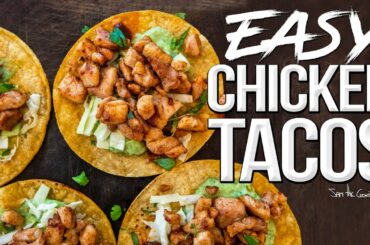 Easy Grilled Chicken Tacos (w/ Avocado Cream Sauce) | SAM THE COOKING GUY 4K