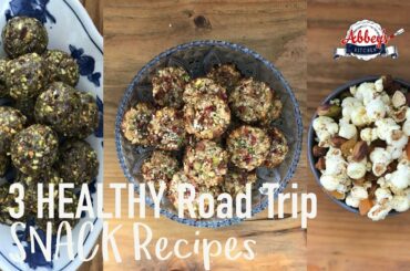 3 Healthy ROAD TRIP Snacks Recipes | PROTEIN Packed Matcha Energy Balls, Trail Mix & Oat Bites