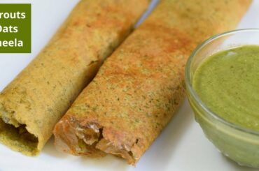 Sprouts Oats Chilla Recipe | Quick Healthy Breakfast | Flavours Of Food