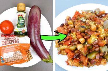 Healthy Vegan Recipes For Weight Loss 🍆 Eggsplant with chickpeas recipe (270 calories)