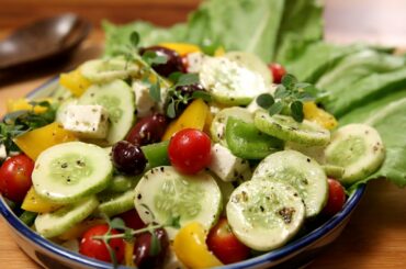 Greek Salad | Healthy & Nutritious Salad  Recipe | Divine Taste With Anushruti