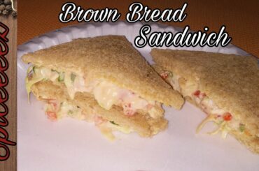 Brown Bread Sandwich Recipe | Anytime snacks recipe | Easy & tasty brown bread Sandwich | Lazeez