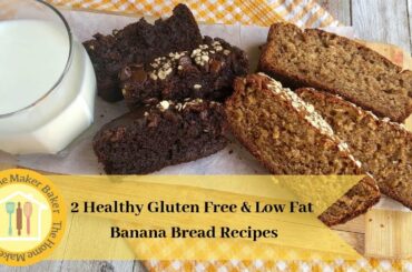 5 Minute Chocolate & Plain Banana Bread Recipe - Low Fat, Healthy & Moist | The Home Maker Baker