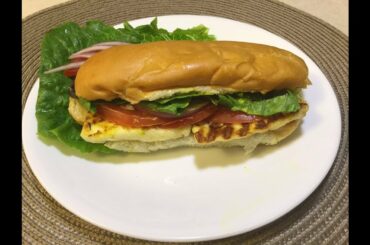 Grilled Halloumi Cheese Sandwich Recipe...