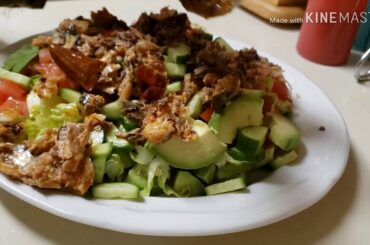 At Night Hungry lazy to cook let's go make healthy Salad/easy and simple 👍